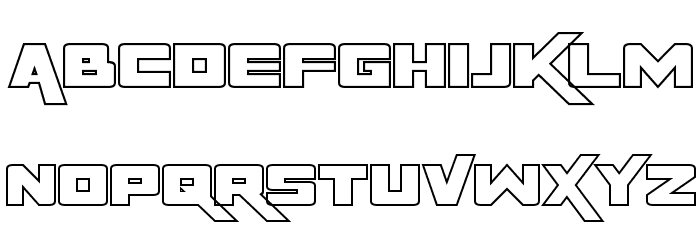 Rapier Zero Hollow Font LOWERCASE