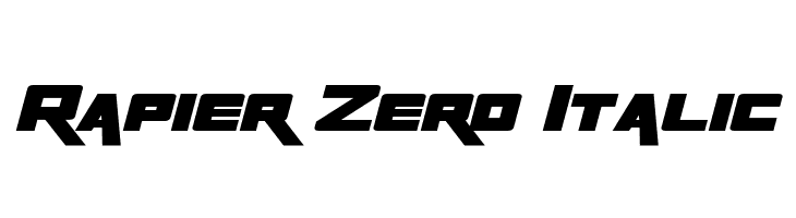 Rapier Zero Italic  免费字体下载
