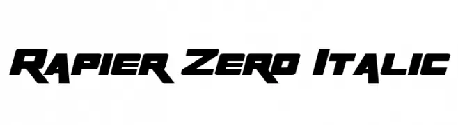 Rapier Zero Italic  免费字体下载