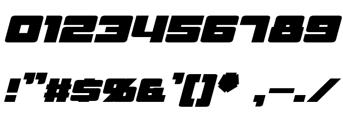 Rapier Zero Italic Font OTHER CHARS