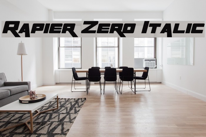 Rapier Zero Italic Font examples