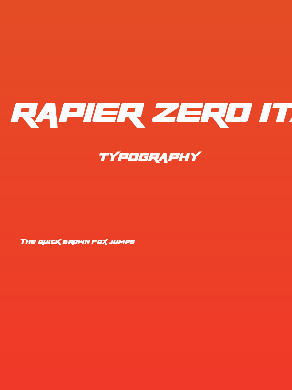 Rapier Zero Italic Poster