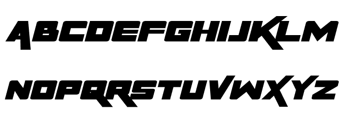 Rapier Zero Italic Font LOWERCASE