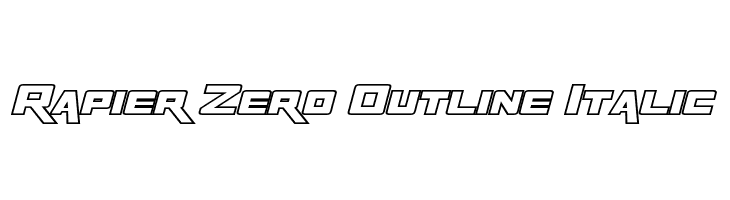 Rapier Zero Outline Italic  Frei Schriftart Herunterladen