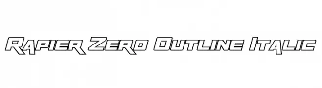 Rapier Zero Outline Italic  Fuentes Gratis Descargar