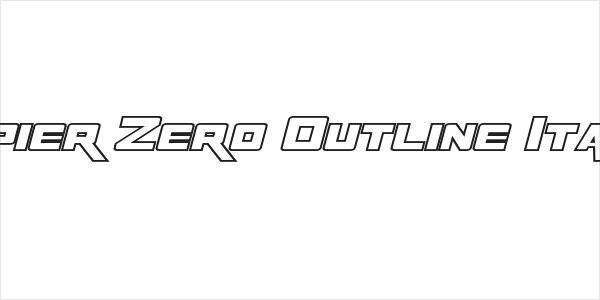 Rapier Zero Outline Italic Logo