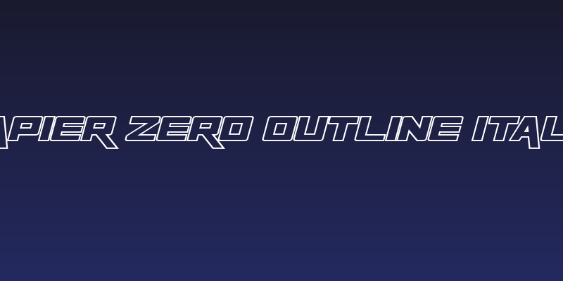 Rapier Zero Outline Italic Social Header