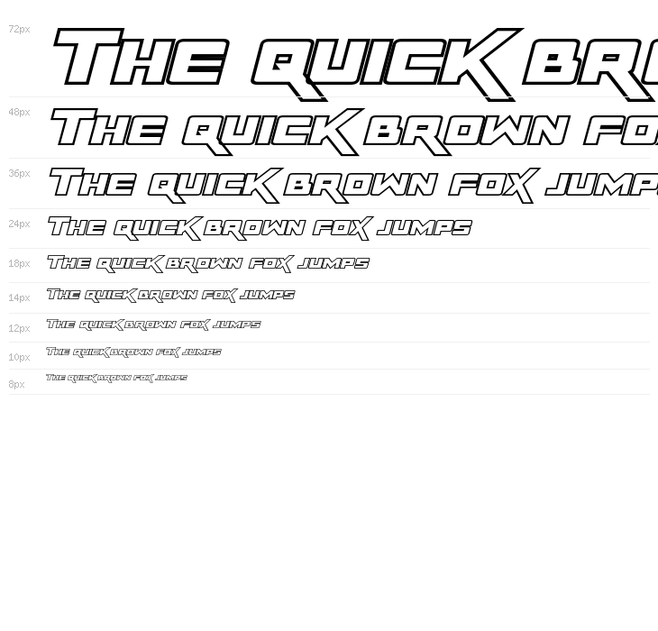 Rapier Zero Outline Italic Waterfall