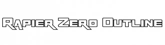 Rapier Zero Outline  Fuentes Gratis Descargar