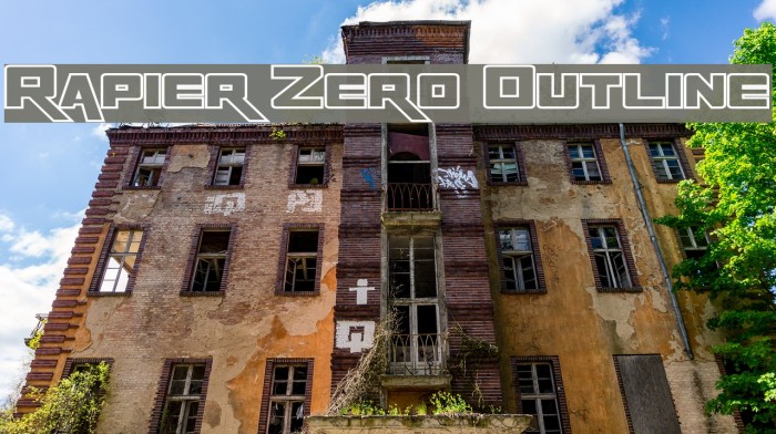 Rapier Zero Outline Font examples