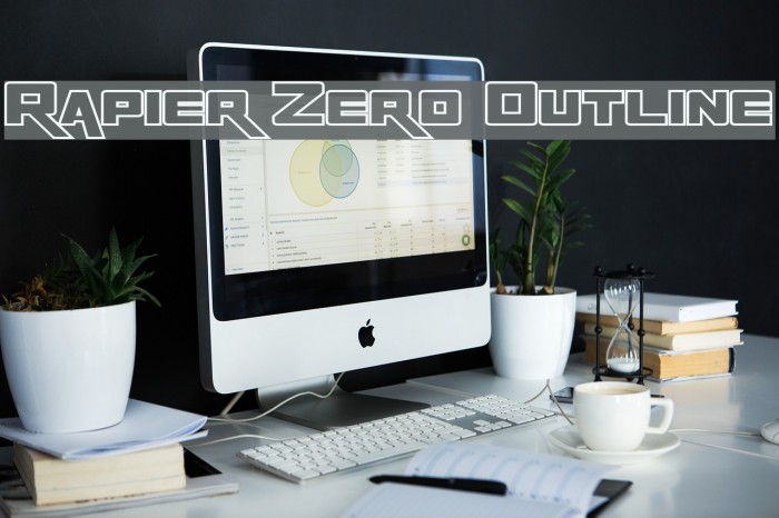 Rapier Zero Outline Font examples