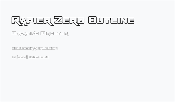 Rapier Zero Outline Business Card