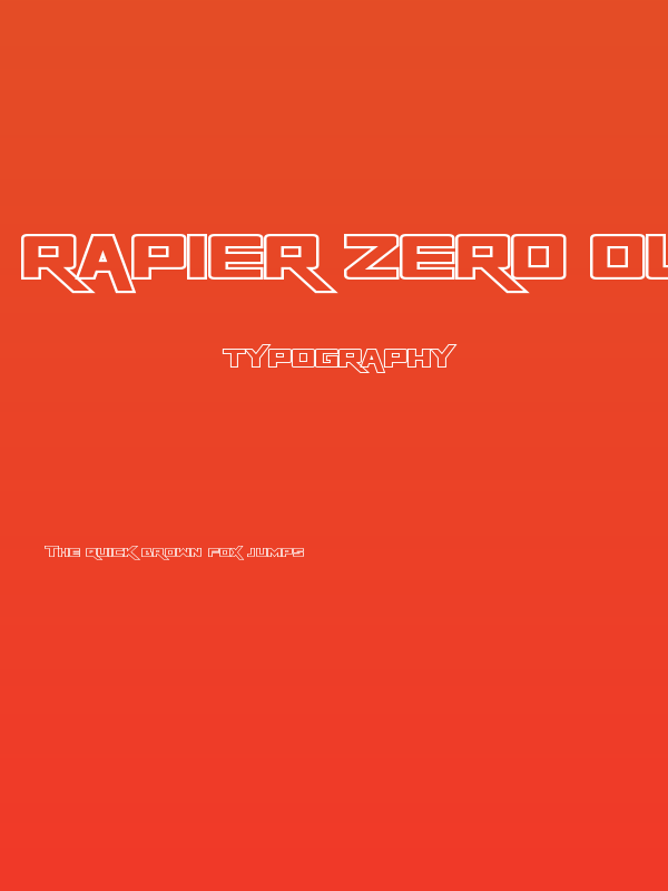 Rapier Zero Outline Poster