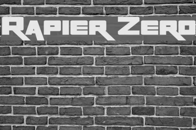 Rapier Zero Font examples