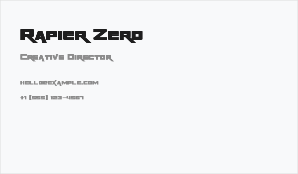 Rapier Zero Business Card