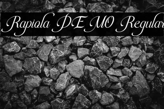 Rapiola DEMO Regular Caratteri examples