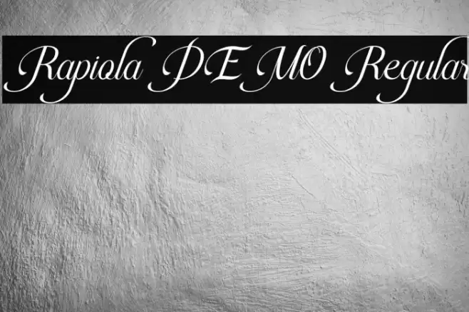 Rapiola DEMO Regular Caratteri examples