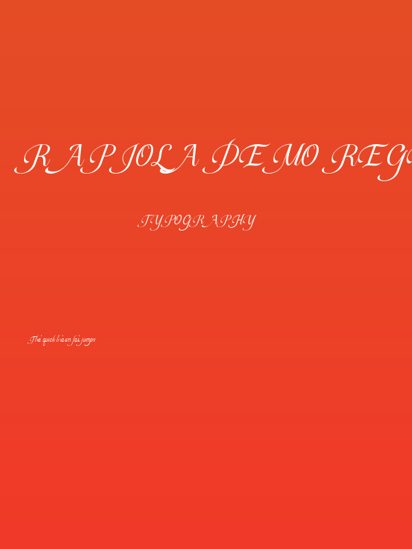 Rapiola DEMO Regular Poster