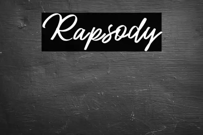 Rapsody Font examples