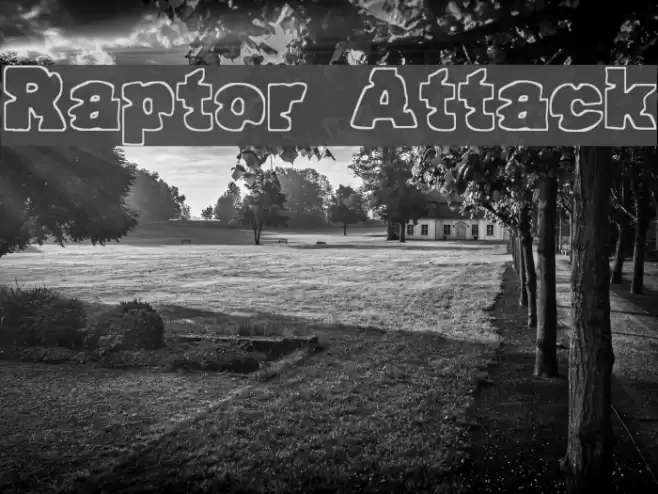 Raptor Attack Font examples