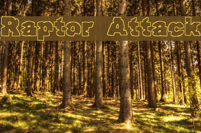 Raptor Attack Font examples