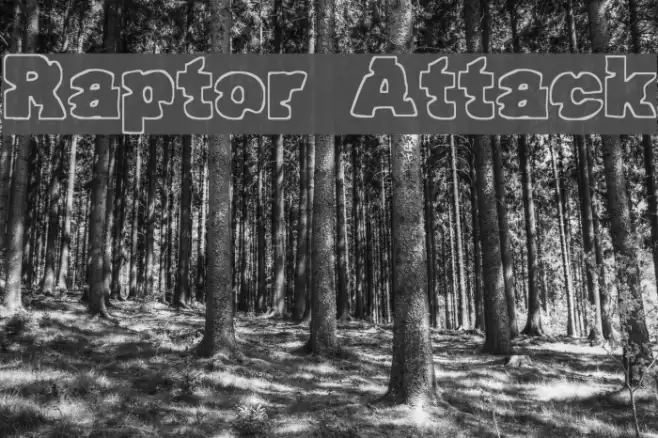 Raptor Attack Font examples