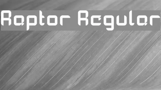 Raptor Regular Font examples