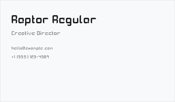 Raptor Regular Business Card