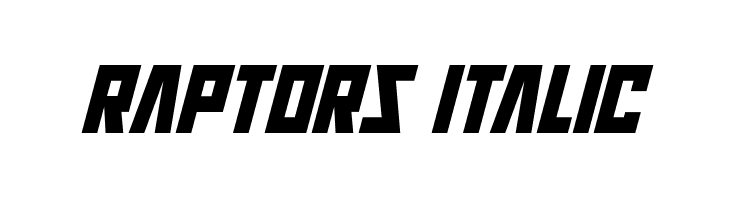 Raptors Italic  フリーフォントのダウンロード