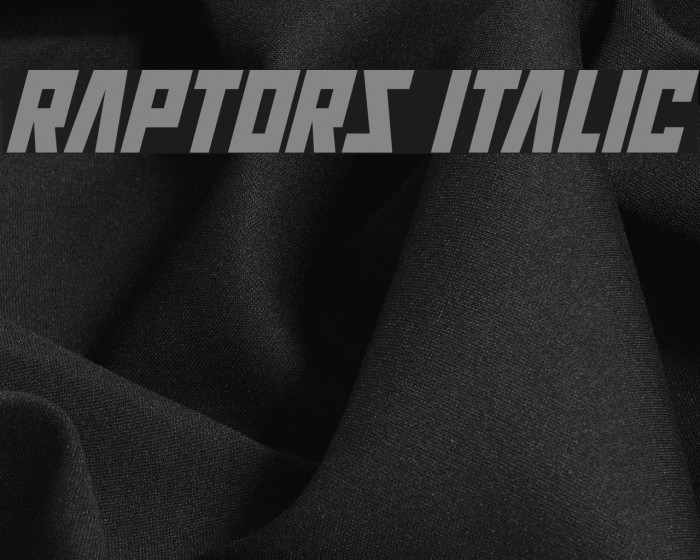 Raptors Italic Font examples
