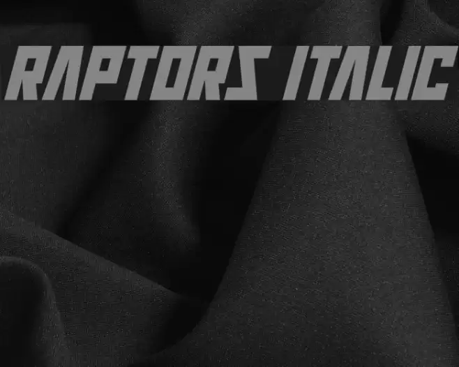 Raptors Italic Font examples