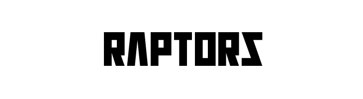 raptors number font