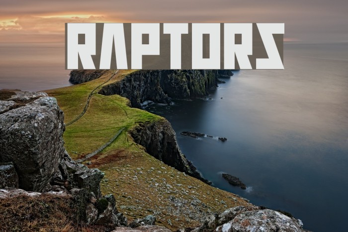 Raptors Font examples