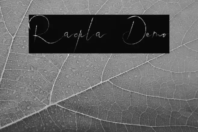 Raqila Demo Font examples