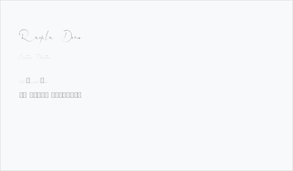 Raqila Demo Business Card