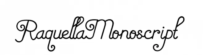 RaquellaMonoscript  नि: शुल्क फ़ॉन्ट्स डाउनलोड