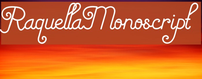 RaquellaMonoscript Font examples