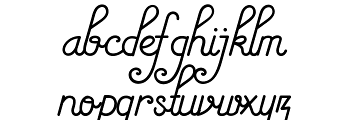 RaquellaMonoscript Font LOWERCASE