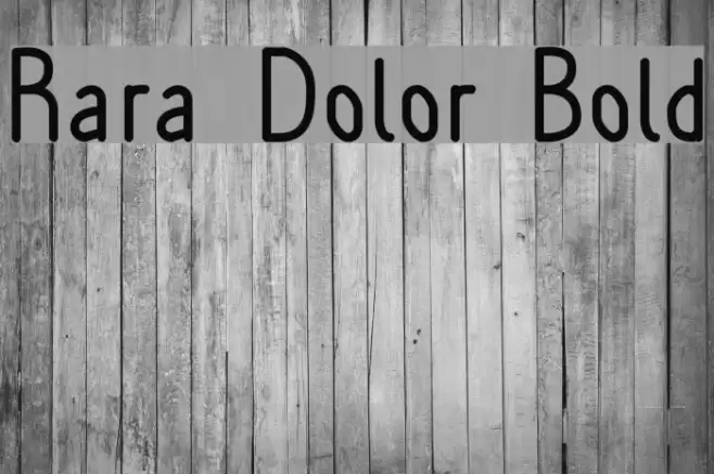 Rara Dolor Bold Font examples