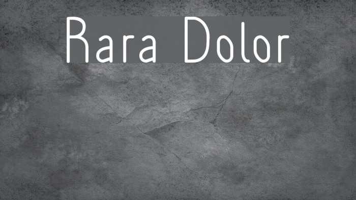 Rara Dolor Font examples