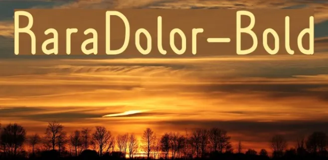 RaraDolor-Bold Example 1
