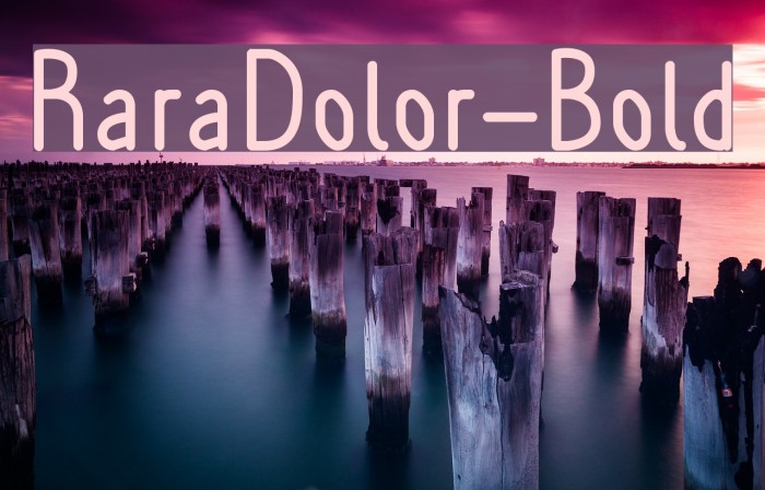 RaraDolor-Bold Font examples