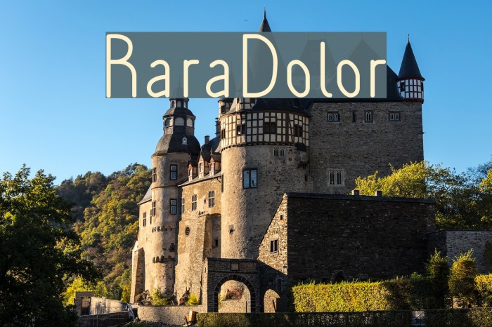 RaraDolor Font examples