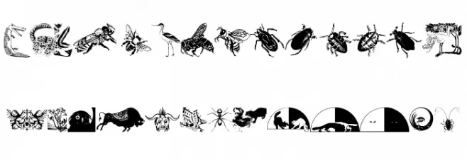 RareAnimals Шрифта ВЕРХНИЙ