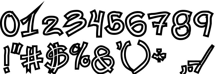 Ra's Hand Hollow Font OTHER CHARS