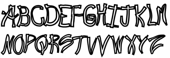 Ra's Hand Hollow Schriftart Groß