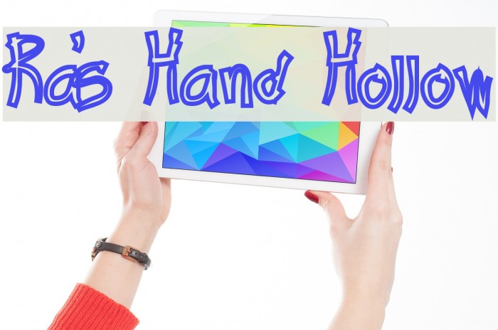 Ra's Hand Hollow Font examples