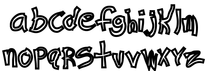 Ra's Hand Hollow Font LOWERCASE