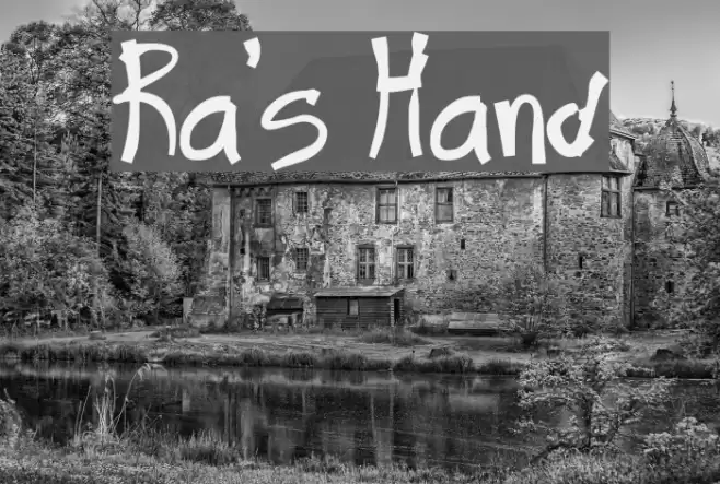 Ra's Hand Font examples