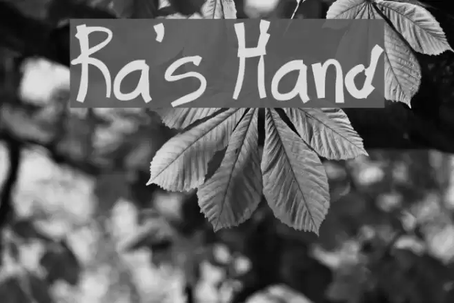 Ra's Hand Font examples